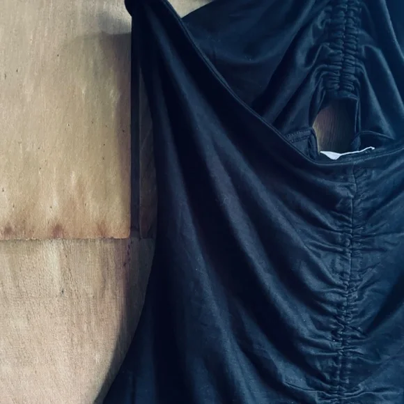 REISS Solare Cutout Halter Black Top Viscose Jersey Size L Made In Turkey - Picture 14 of 15